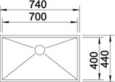 BLANCO ZEROX 700-IF Схема с размерами вид сверху