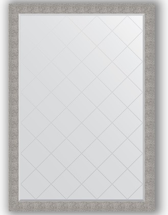 Зеркало Evoform Exclusive-G 1310x1860 с гравировкой, в багетной раме 90мм, чеканка серебряная BY 4496