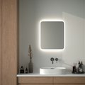 Зеркало с матированием и LED-подсветкой Defesto, 23W, 60x70см, без выключателя, нейтральный белый свет DF 3806