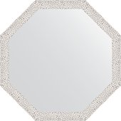 Зеркало Evoform Octagon 630x630 в багетной раме 46мм, чеканка белая BY 3956