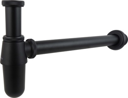 Сифон для раковины Aquatek бутылочный, G1¼, матовый чёрный AQ6011MB