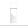 Шкаф напольный, Verona Urban, 720x300, средний, 1 ящик, 1 корзина UR411