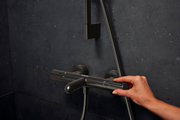 Термостат для ванны Hansgrohe Ecostat Element, шлифованный чёрный хром 13347340
