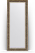 Зеркало Evoform Exclusive Floor 840x2040 пристенное напольное, с фацетом, в багетной раме 101мм, вензель серебряный BY 6132