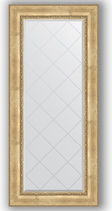 Зеркало Evoform Exclusive-G 720x1620 с гравировкой, в багетной раме 120мм, состаренное серебро с орнаментом BY 4170
