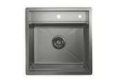 Кухонная мойка Granula Kitchen Space KS-5051, 500x510, накладная, нержавеющая сталь, Сталь матовая 5051, СТАЛЬ МАТОВАЯ