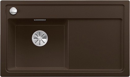 Кухонная мойка Blanco Zenar 45S, чаша слева, клапан-автомат, кофе 523838