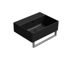 Раковина GSI Kube X 450, подвесная, накладная, черный матовый 9485126