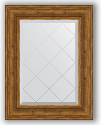 Зеркало Evoform Exclusive-G 590x760 с гравировкой, в багетной раме 99мм, травлёная бронза BY 4032