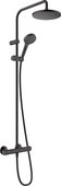 Душевая система Hansgrohe Vernis Blend Showerpipe 200 1jet EcoSmart с термостатом, матовый чёрный 26089670