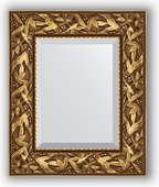 Зеркало Evoform Exclusive 490x590 с фацетом, в багетной раме 99мм, византия золото BY 3363
