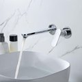Смеситель для раковины настенный Aquatek Альфа внешняя и скрытая часть, хром AQ1913CR