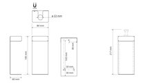 Держатель дозатора мыла Bemeta Hotel для флаконов, квадратный, хром 146109451