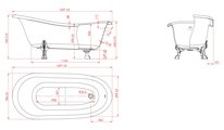Ванна Astra-Form Роксбург 170x80, овальная, литьевой мрамор 01010032