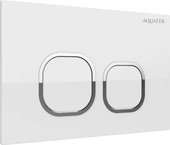 Панель смыва Aquatek клавиши квадрат, 162x244, ободок хром, белый глянец KDI-0000056