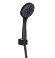 Комплект для душа Aquatek Вега Set 4в1 верхний душ потолочный, ручная лейка, чёрный матовый AQ1073MB
