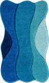 Коврик для ванной 60x100см, синий-бирюзовый Grund Curts b2570-16143