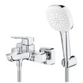 Смеситель для ванны Grohe Cubeo с душевым гарнитуром, хром 1018140000