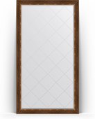 Зеркало Evoform Exclusive-G Floor 1110x2010 пристенное напольное, с гравировкой, в багетной раме 88мм, римская бронза BY 6359