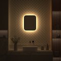 Зеркало с окантовкой Defesto Aura 40x50, LED подсветка, ИК-выключатель, тёплый белый свет DF 2971R