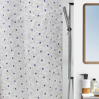Штора для ванны Spirella Portofino, 180x200см, текстильная, белая 1032221