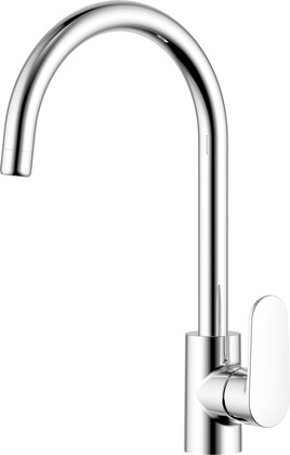 Смеситель для кухни Aquatek Ника полукруглый излив, хром AQ1882CR