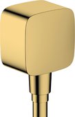 Шланговое подсоединение Hansgrohe FixFit с клапаном обратного тока, полированное золото 26457990