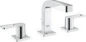 Смеситель двухзахватный на 3 отверстия для раковины, хром Grohe QUADRA 20306000