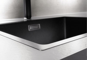 Кухонная мойка без крыла, с клапаном-автоматом, гранит, нержавеющая сталь, антрацит Blanco Subline 500-IF SteelFrame 519429