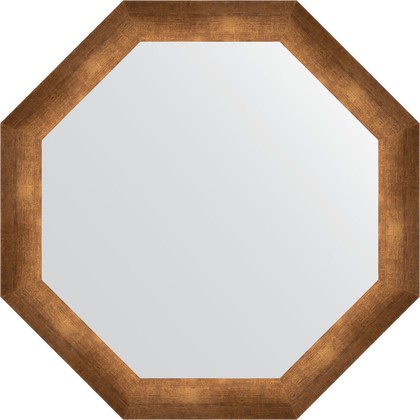 Зеркало Evoform Octagon 670x670 в багетной раме 66мм, состаренная бронза BY 3994
