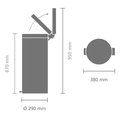 Мусорный бак с педалью Brabantia NewIcon 30л, мятно-голубой 233944
