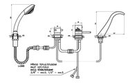 Смеситель каскадный RAV Slezak Dunaj Thermostat, на 4 отверстия, хром DT261.5P