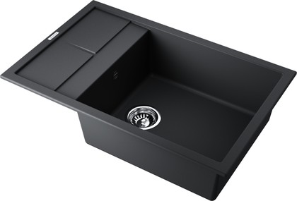 Кухонная мойка Omoikiri Sumi 78-LB-BL, с крылом, оборачиваемая, Tetogranit, чёрный 4993719