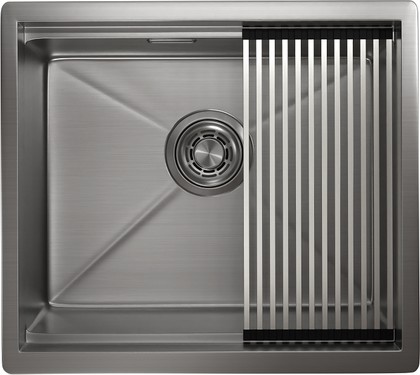 Кухонная мойка Granula Kitchen Space KS-5045U, 500x445, универсальный монтаж, нержавеющая сталь, Сталь сатин 5045U, СТАЛЬ САТИН