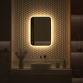 Зеркало с окантовкой Defesto Aura 50x70, LED подсветка, ИК-выключатель, тёплый белый свет DF 2974R