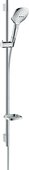 Душевой гарнитур Hansgrohe Raindance Select E120 3jet EcoSmart, штанга 900, мыльница, белый-хром 26623400