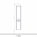 Verona SUSAN Шкаф-пенал подвесной, ширина 30см, 2 дверцы, петли слева, артикул SU302L