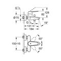 Смеситель для ванны Grohe Eurodisc Cosmopolitan, хром 33390002