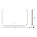 Зеркало с матированием и LED-подсветкой Defesto, 17W, 60x40см, сенсорный выключатель, нейтральный белый свет DF 3802SH