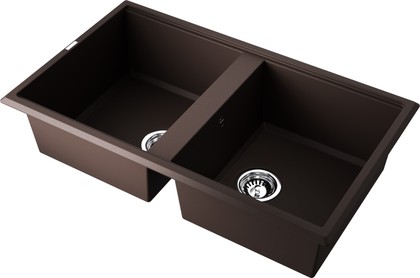 Кухонная мойка Omoikiri Tedori 86-2-DC Tetogranit, тёмный шоколад 4993928