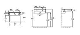 Раковина подвесная Jacob Delafon Terrace 60, белый EXE112-00