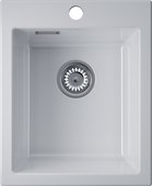 Кухонная мойка Omoikiri Omishima 41 WH Glossy Natceramic, врезной монтаж, белый глянцевый 4997481
