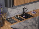 Смеситель для кухни Omoikiri Yamada Slim GB, подключение фильтрованной воды, графит 4994556