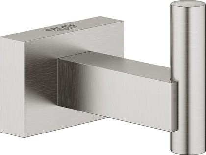 Крючок для ванной Grohe Essentials Cube, одинарный, Supersteel Infinity суперсталь 40511DC1