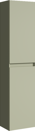 Подвесной пенал Aqwella Geometria 150x35см с двумя дверьми в цвете шалфей зеленый GE0535SH