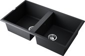 Кухонная мойка Omoikiri Tedori-86-2-BL Tetogranit, чёрный 4993924