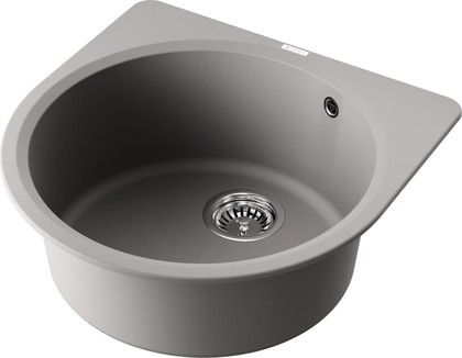 Кухонная мойка Omoikiri Akegata 51-GR, полукруглая, Artgranite, серый 4993756