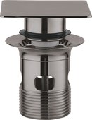 Донный клапан Grohe для раковин с переливом, квадратный, Антрацит - Hard Graphite 40565A00