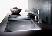 Кухонная мойка Blanco Zerox 550-U, отводная арматура, полированная сталь 521591