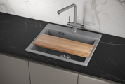 Кухонная мойка Granula Estetica ES-5804, 580x500, кварц, Алюминиум 5804, АЛЮМИНИУМ